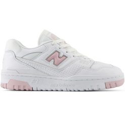 Buty damskie New Balance BBW550VC – białe. Białe obuwie sportowe damskie New Balance, bez wzorów, z materiału. Za 369.99 zł.