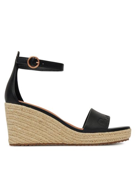 Pepe Jeans Espadryle PLS90691 Czarny. Czarne sandały damskie Pepe Jeans, bez wzorów, z jeansu, bez obcasa, bez zapięcia. Za 249.99 zł.