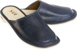 Wójciak Męskie pantofle skórzane zabudowane kapcie wygodne klapki pw257 granatowy 45. Niebieskie klapki męskie Wójciak. Za 49.99 zł.