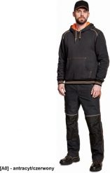 CERVA KNOXFIELD - bluza antracyt/czerwony 3XL. Czerwone bluzy męskie CERVA, m, bez wzorów, bez kaptura. Za 59.15 zł.