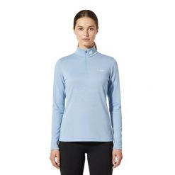Damska koszulka 100% wełna merynosa z długim rękawem - Bjork 210 Zip. Niebieskie t-shirty damskie FJORK MERINO, s, bez wzorów, z materiału, klasyczne, bez kołnierzyka. Za 299.00 zł.
