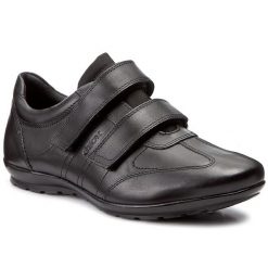 Półbuty Geox. Czarne półbuty na co dzień męskie Geox, bez zapięcia. Za 319.99 zł.