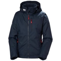 Damska kurtka wodoodporna Helly Hansen Crew Pile. Niebieskie kurtki damskie Helly Hansen, bez wzorów, bez kaptura. Za 851.55 zł.