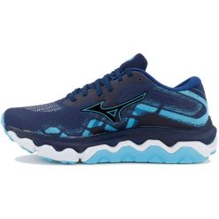Damskie buty do biegania Mizuno Wave Horizon 7. Niebieskie obuwie sportowe damskie Mizuno, bez wzorów, do biegania, mizuno wave. Za 789.99 zł.