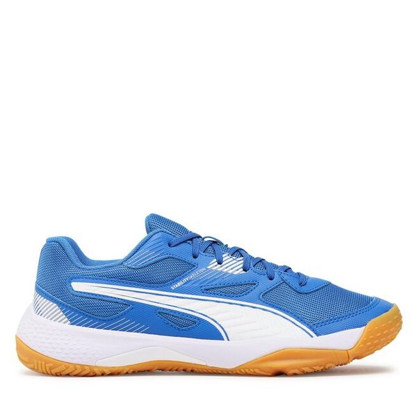 Buty halowe Puma. Niebieskie obuwie sportowe damskie Puma, bez wzorów. Za 169.99 zł.