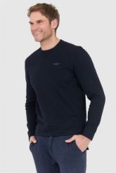 AERONAUTICA MILITARE Granatowa bluza męska, Rozmiar 3XL. Niebieskie bluzy męskie Aeronautica Militare, l, bez wzorów, bez kaptura. W wyprzedaży za 370.99 zł.