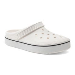 Klapki plażowe męskie Crocs Crocband Clean Of Court Clog. Białe buty sportowe męskie Crocs, bez zapięcia. Za 169.99 zł.