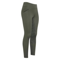 Damskie legginsy jeździeckie z pełną przyczepnością Easy Rider Dietse Winter. Zielone legginsy damskie EASY RIDER, s, bez wzorów, z materiału. Za 390.75 zł.