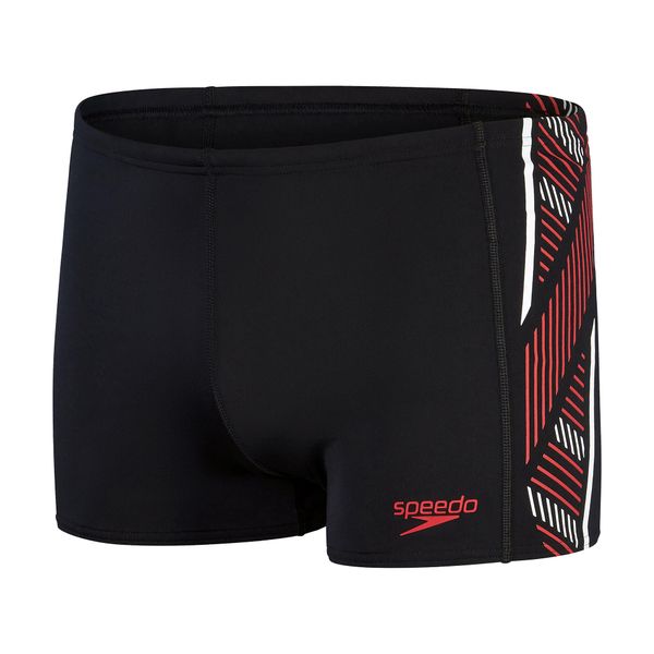 Bokserki kąpielowe męskie Speedo Tech Panel Aquashort. Czarne kąpielówki męskie Speedo, m, bez wzorów, z materiału, krótkie, do pływania. Za 79.99 zł.