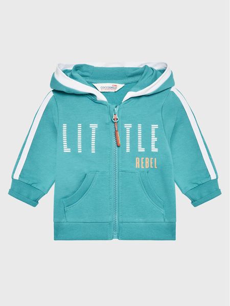 Coccodrillo Bluza WC2132401HUG Turkusowy Regular Fit. Niebieskie bluzy dla chłopców COCCODRILLO, bez wzorów, z bawełny, bez ramiączek, bez kaptura. Za 59.99 zł.