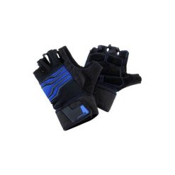 Rękawiczki fitness 900. Czarne rękawiczki męskie DOMYOS, w paski. Za 64.99 zł.