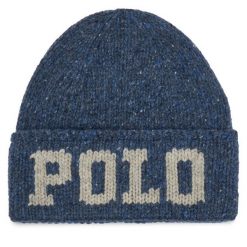 Czapka Polo Ralph Lauren. Niebieskie czapki i kapelusze męskie Polo Ralph Lauren, na zimę, bez wzorów. Za 519.99 zł.