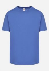 Niebieska Bawełniana Koszulka T-shirt w Stylu Basic Malorisa. Niebieskie t-shirty męskie Born2be, l, bez wzorów, z bawełny, eleganckie, bez kołnierzyka. Za 34.99 zł.