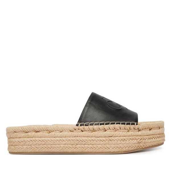Espadryle Calvin Klein. Czarne espadryle damskie Calvin Klein, bez wzorów, bez obcasa. Za 258.99 zł.