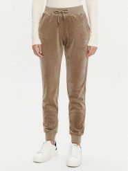 Guess Spodnie dresowe V3BB27 KBXI2 Brązowy Regular Fit. Brązowe spodnie dresowe damskie Guess, xs, z aplikacjami, z dresówki. Za 199.99 zł.
