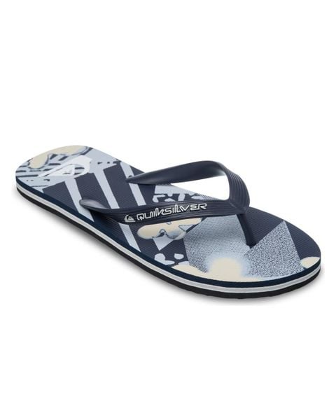 Klapki dla Mężczyzn MOLOKAI ART Czarny. Czarne klapki męskie Quiksilver, z gumy. Za 66.49 zł.