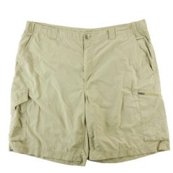 Second life - Columbia spodenki męskie cargo - Stan dobry. Brązowe krótkie spodenki sportowe męskie Columbia, m, bez wzorów, z materiału, outdoorowe. Za 85.16 zł.