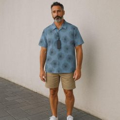 Antony Morato męska koszula z krótkim rękawem, niebieski wzór, bawełna, L. Niebieskie koszule męskie Antony Morato, na lato, l, bez wzorów, z bawełny, klasyczne, bez kołnierzyka, bez ramiączek. Za 266.99 zł.