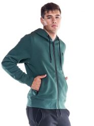 Bluza z kaptur na outdoor na co dzień. Niebieskie bluzy męskie LEONE 1947 APPAREL, s, bez wzorów, bez kaptura, na fitness i siłownię. Za 126.26 zł.