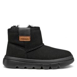Śniegowce Geox. Czarne śniegowce dziewczęce Geox, bez zapięcia. Za 239.99 zł.