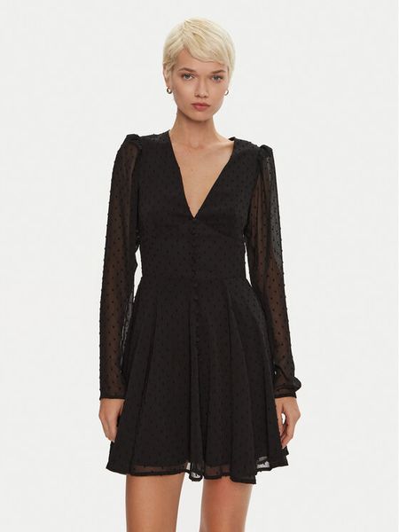 ROTATE Sukienka koktajlowa Thoriana 113102100 Czarny Regular Fit. Czarne sukienki damskie ROTATE, bez wzorów, z syntetyku, wizytowe, bez kołnierzyka, bez ramiączek. Za 589.00 zł.