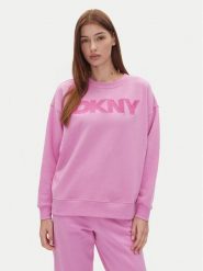 DKNY Sport Bluza DP5T1140 Różowy Regular Fit. Czerwone bluzy damskie DKNY Sport, xs, bez wzorów, z bawełny, bez kaptura. Za 189.99 zł.