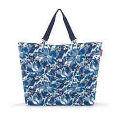 Torba shopper xl, flora blue. Niebieskie plecaki damskie Reisenthel, bez wzorów, eleganckie, na ramię, duże, bez dodatków. Za 250.00 zł.