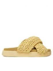 Inuikii Klapki Woven 70104-105 Żółty. Żółte klapki damskie Inuikii, bez wzorów, z materiału, bez obcasa. Za 639.99 zł.