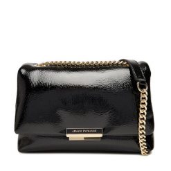 Torebka Armani Exchange. Czarne torebki do ręki damskie Armani Exchange, bez wzorów, wizytowe, bez dodatków. Za 709.99 zł.