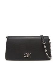 Calvin Klein Torebka Re-Lock Mini Conv LV04F3103G Czarny. Czarne torebki do ręki damskie Calvin Klein, bez wzorów, ze skóry, wizytowe, bez dodatków. Za 319.99 zł.