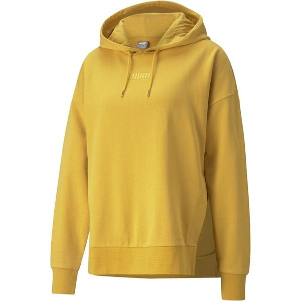 Bluza damska Puma HER Hoodie TR żółta. Żółte bluzy damskie Puma, l, bez wzorów, z bawełny, z kapturem. Za 171.99 zł.