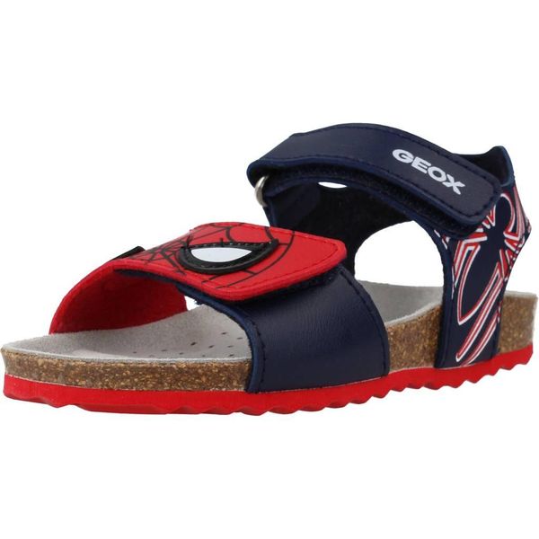 Sandały GEOX B SANDAL CHALKI BOY Niebieski. Niebieskie sandały męskie Geox, z syntetyku, bez zapięcia. Za 122.99 zł.