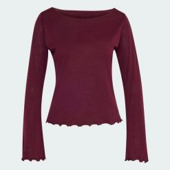 Koszulka Motion z długim rękawem. Czerwone t-shirty damskie Adidas, l, bez wzorów, z dzianiny, klasyczne, bez kołnierzyka. Za 239.00 zł.