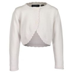 Blue Seven Dziewczęce Bolerko 62 Białe. Białe swetry dla dziewczynek Blue Seven, bez wzorów, z bawełny, bez kołnierzyka, bez ramiączek, bez kaptura. Za 69.00 zł.