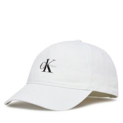 Czapka z daszkiem Calvin Klein. Białe czapki i kapelusze damskie Calvin Klein, bez wzorów. Za 129.99 zł.