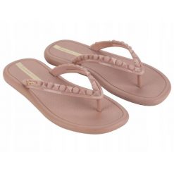 Japonki dla kobiet Ipanema Meu Sol Thon. Czerwone klapki damskie Ipanema, bez wzorów, z materiału, bez obcasa. Za 112.00 zł.