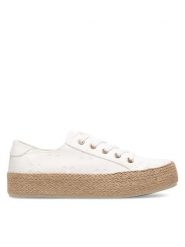 Jenny Fairy Trampki EMMA WSK1576-05 Biały. Białe trampki i tenisówki damskie Jenny Fairy, bez wzorów, z materiału, bez zapięcia. Za 99.99 zł.