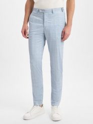 Finshley & Harding London spodnie garniturowe - Hoxdon Mężczyźni Slim Fit niebieski, 52. Niebieskie eleganckie spodnie męskie Finshley & Harding London, m, bez wzorów. Za 299.95 zł.