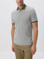 Koszulka polo regular - jasnozielony. Zielone koszulki polo męskie Reserved, l, bez wzorów, z bawełny, bez ramiączek. Za 79.99 zł.