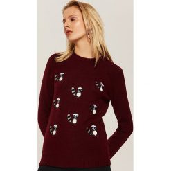 Sweter w szopy pracze - Bordowy. Czerwone swetry damskie House. Za 79.99 zł.