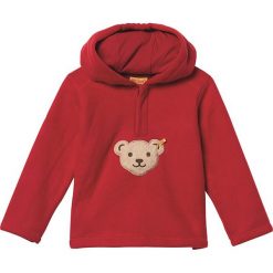 Bluza w kolorze czerwonym. Czerwone bluzy dla niemowląt Steiff, z aplikacjami, bez ramiączek, bez kaptura. W wyprzedaży za 58.95 zł.