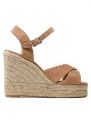 Castañer Espadryle Blaudell/8ed/007 021746-2008 Beżowy. Brązowe sandały damskie Castañer, bez wzorów, ze skóry, bez obcasa, bez zapięcia. Za 519.99 zł.