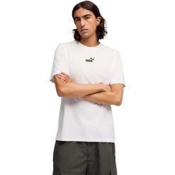 Męskie T shirt Puma Ess Small No.1 Logo Centered Tee. Białe t-shirty męskie Puma, m, bez wzorów, z bawełny, bez kołnierzyka. Za 86.20 zł.