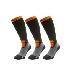 Skarpety narciarskie - wełna merino Pro - 3 pary - oliwkowo-zielone. Zielone skarpety damskie POEDERBAAS, bez wzorów, z wełny. W wyprzedaży za 329.62 zł.