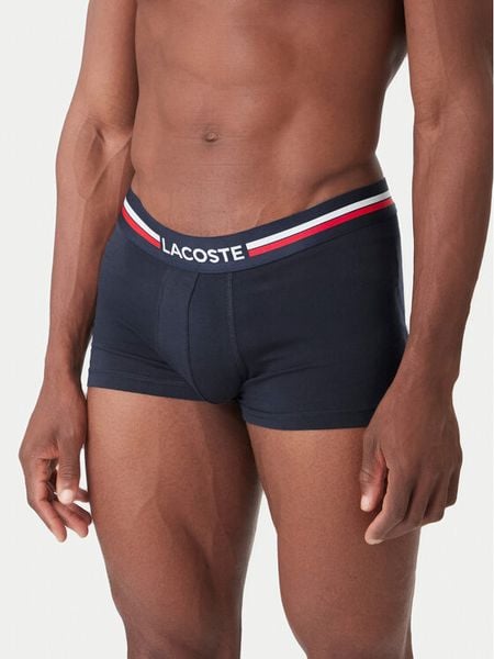 Lacoste Komplet bokserek 5H2382 Granatowy. Niebieskie bokserki męskie Lacoste, l, bez wzorów, z bawełny. Za 229.99 zł.
