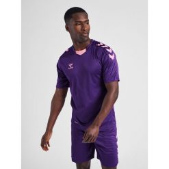 Koszulka piłkarska z krótkim rękawem męska Hummel Core XK Poly Jersey S/S. Czerwone koszulki sportowe męskie Hummel, m, bez wzorów, z jersey, bez kołnierzyka, bez ramiączek, do piłki nożnej. Za 128.00 zł.