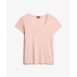Koszulka damska Superdry Scoop Neck. Czerwone t-shirty damskie Superdry., xs, bez wzorów, klasyczne, bez kołnierzyka. Za 128.50 zł.