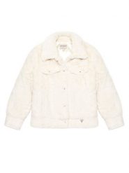 Guess Kożuch J5YL18 K8BV0 Écru Regular Fit. Kurtki i płaszcze dla dziewczynek Guess, z aplikacjami, z syntetyku, bez kaptura. Za 419.99 zł.