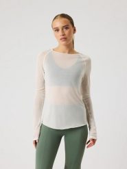 Bjorn_borg STUDIO LIGHT LONG SLEEVE TOP — lekka bluzka z długim rękawem. Białe bluzki damskie Björn Borg, xs, bez wzorów, bez kołnierzyka, bez ramiączek. Za 288.00 zł.