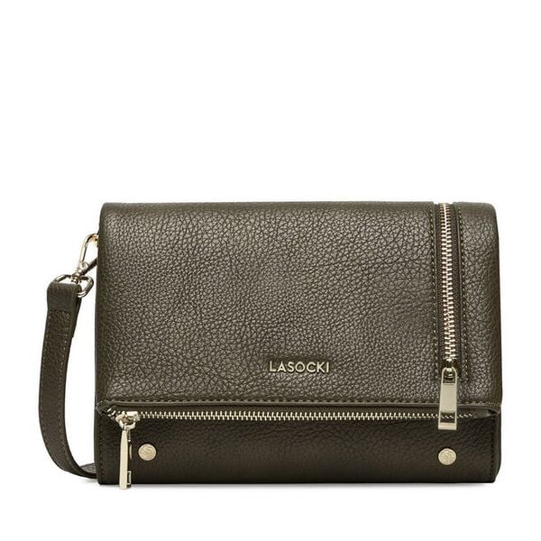 Torebka Lasocki. Zielone listonoszki damskie Lasocki, bez wzorów, bez dodatków. Za 169.99 zł.